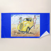 Serviette de plage de 1937 Fiat Topolino