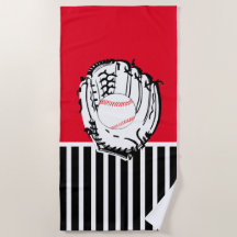 Serviette de plage de baseball Glove