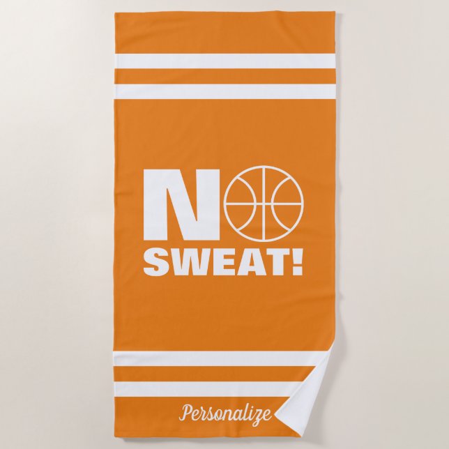 Serviette de plage de basket-ball No Sweat pour l' (Devant)