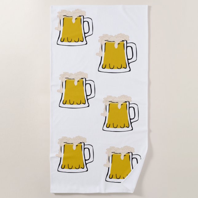 Serviette de plage de Beer Mug (Devant)