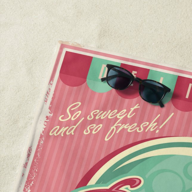 Serviette de plage de Bubble Gum (En situation)