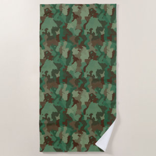 serviette de plage de camouflage militaire