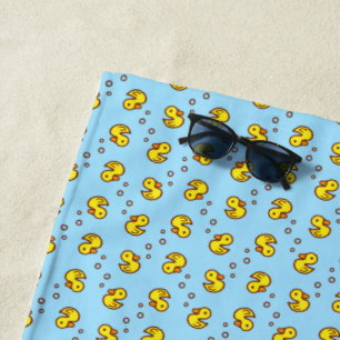 Serviette de plage de canard jaune