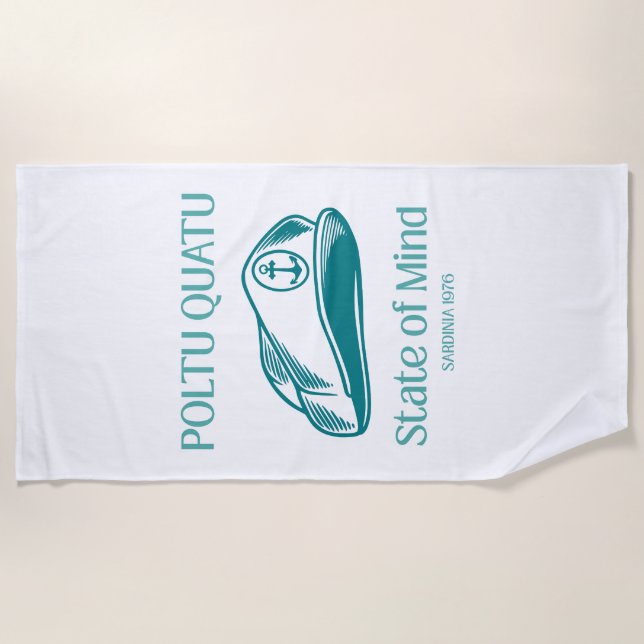 Serviette de plage de capitaine nautique Poltu Qua (Devant)