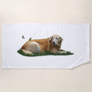 Serviette de plage de Chien de race mixte du Labra