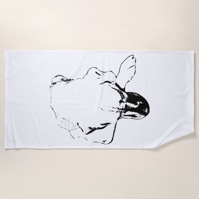 Serviette de plage de chien de repos de l'âme (Devant)