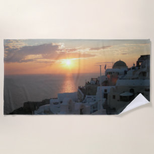 Serviette de plage de coucher du soleil de