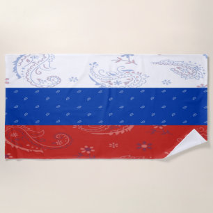 Serviette de plage de drapeau de la Russie