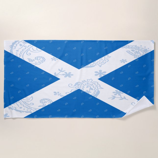 Serviette de plage de drapeau de l'Ecosse (Devant)