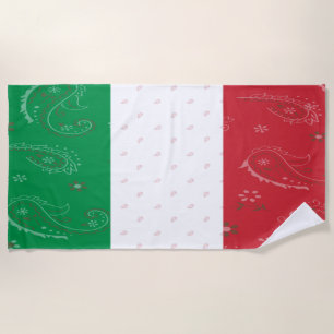 Serviette de plage de drapeau de l'Italie