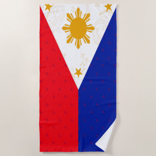 Serviette de plage de drapeau de Philippines