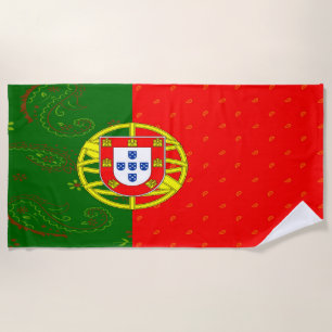 Serviette de plage de drapeau du Portugal