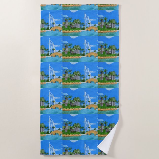 Serviette de plage de Dubaï  (Devant)