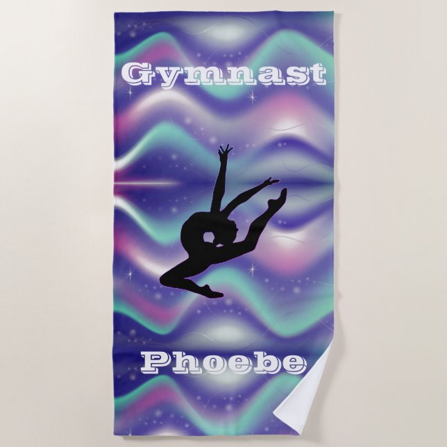 Serviette de plage de gymnastique pour filles avec (Devant)