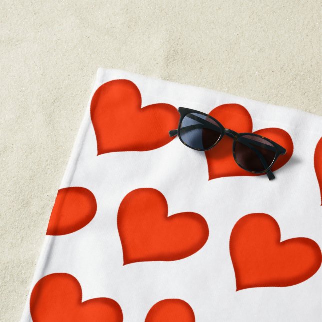 Serviette de plage de Hearts Loving (En situation)