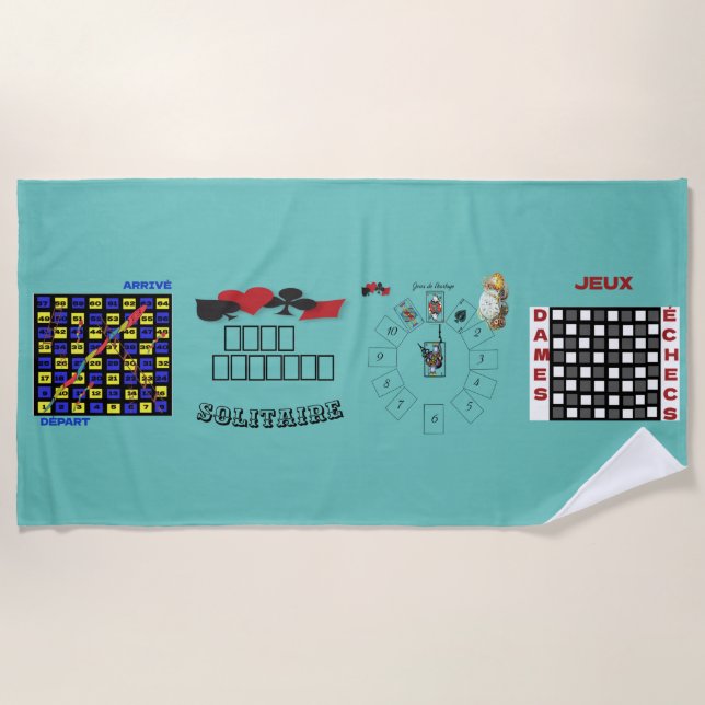 serviette de plage  de jeux multi-jeux (Devant)
