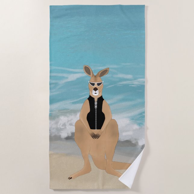 Serviette de plage de Kangaroo (Devant)