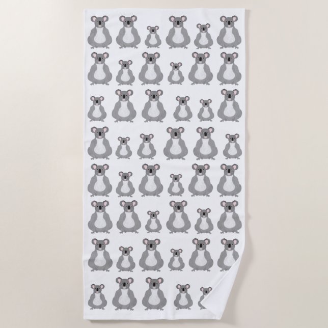 Serviette de plage de Koalas (Devant)