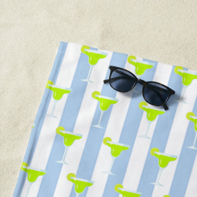 Serviette de plage de la Bridesmaid Margarita Lime (En situation)