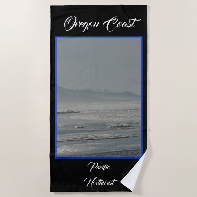 Serviette de plage de la côte de l'Oregon (Devant)