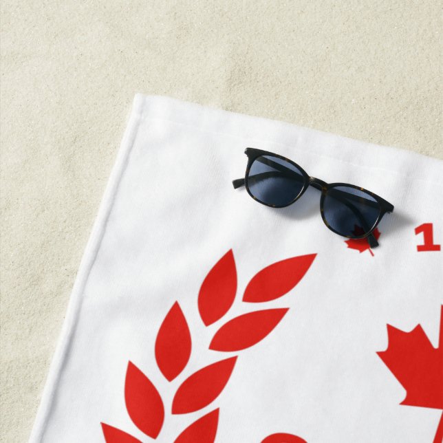 Serviette de plage de la couronne du Canada (En situation)