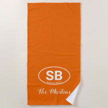 Serviette de plage de la famille Orange brûlée