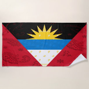 Serviette de plage de l'Antigua et du Barbuda