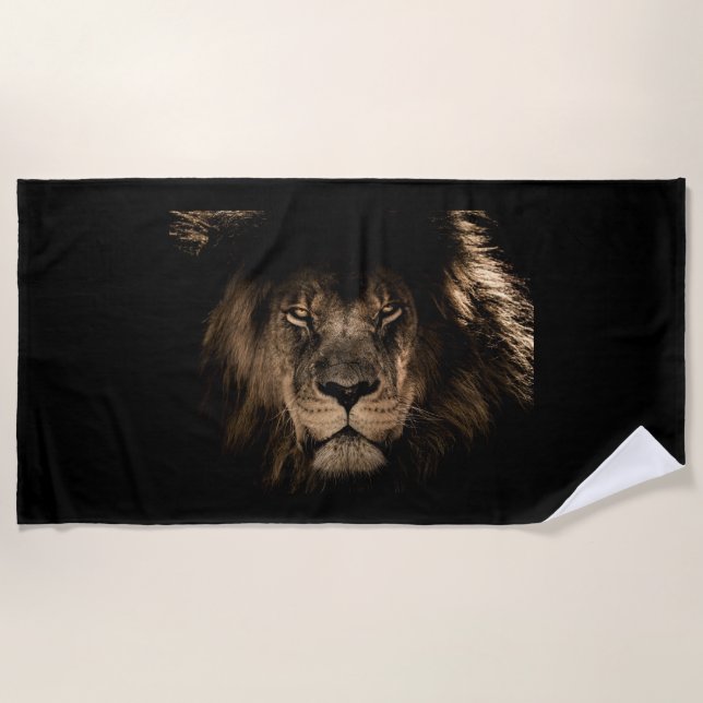 Serviette de plage de Lion (Devant)