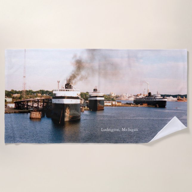 Serviette de plage de Ludington Ferries (Devant)