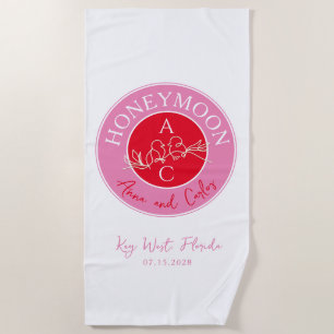 Serviette de plage de lune de miel