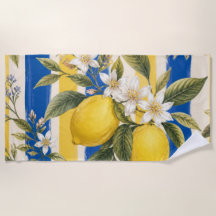 Serviette de plage de luxe Amalfi Cabana | Blue &