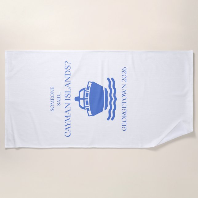 Serviette de plage de luxe de Georgetown des îles  (Devant)