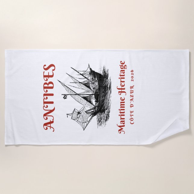 Serviette de plage de luxe maritime exclusive Anti (Devant)