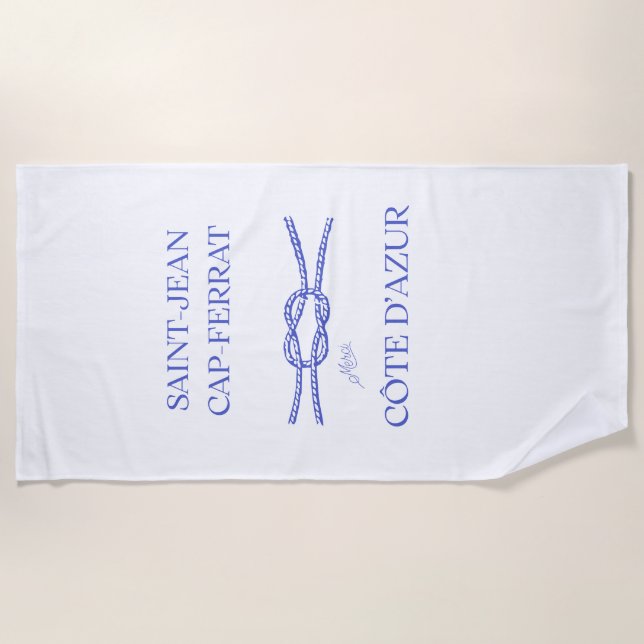 Serviette de plage de luxe Saint-Jean-Cap-Ferrat (Devant)