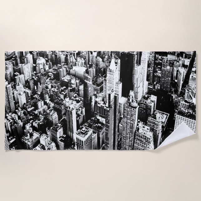 Serviette De Plage De Manhattan au ciel (Devant)