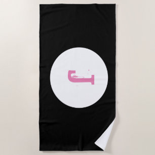 Serviette de plage de monogramme