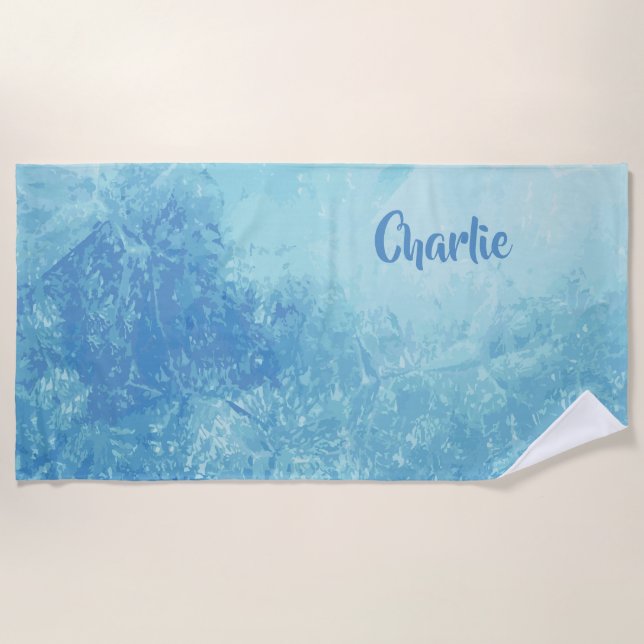 serviette de plage de nom Abstrait Ocean (Devant)