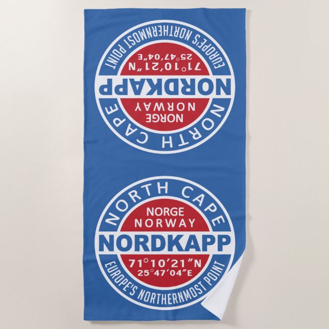Serviette de plage de NORDKAPP Norvège (Devant)
