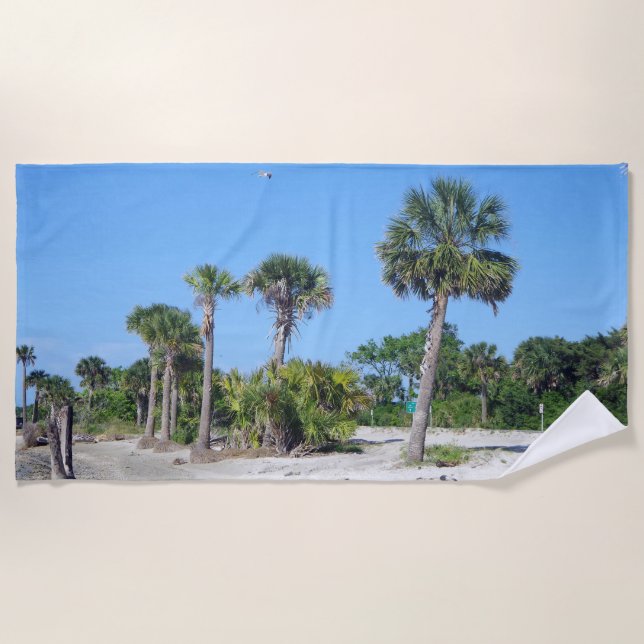 Serviette de plage de Palm Trees (Devant)