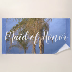 Serviette de plage de palmiers d'honneur