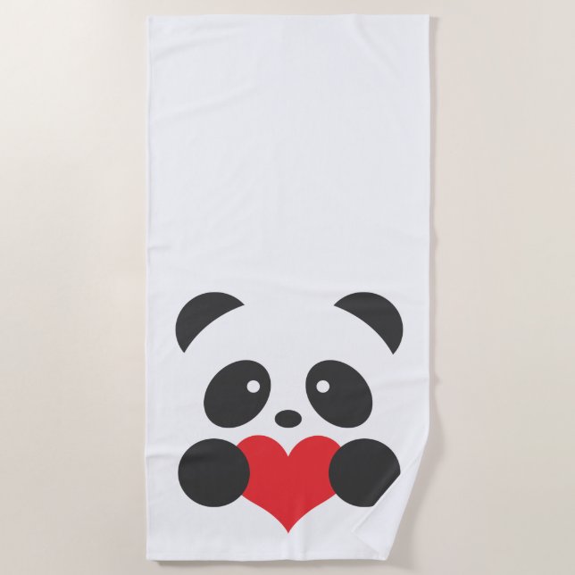 Serviette de plage de panda (Devant)