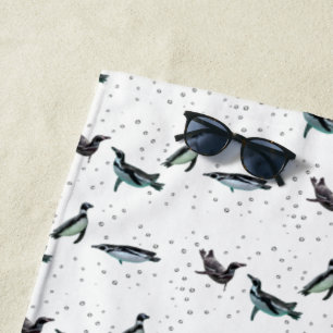 Serviette de plage de Pingouins (choisir la couleu