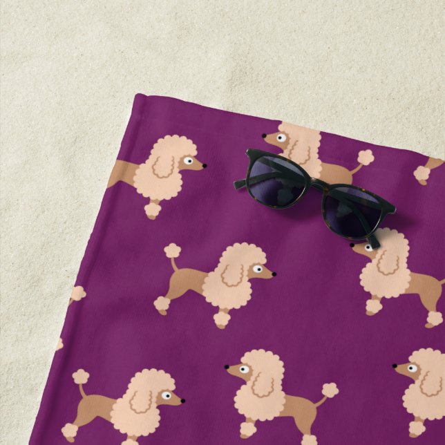 Serviette de plage de Poodle (En situation)