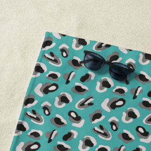 Serviette de plage de Poster de animal Aqua vert v