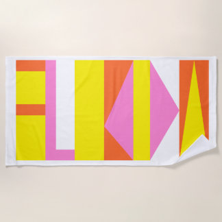 Serviette de plage de qualité BurkayCouture "Flori