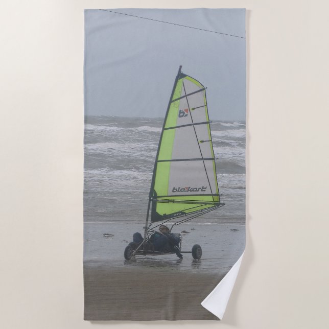 Serviette de plage de sable de yachting (Devant)