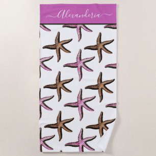 Serviette de plage de sable rose de la côte de Pre