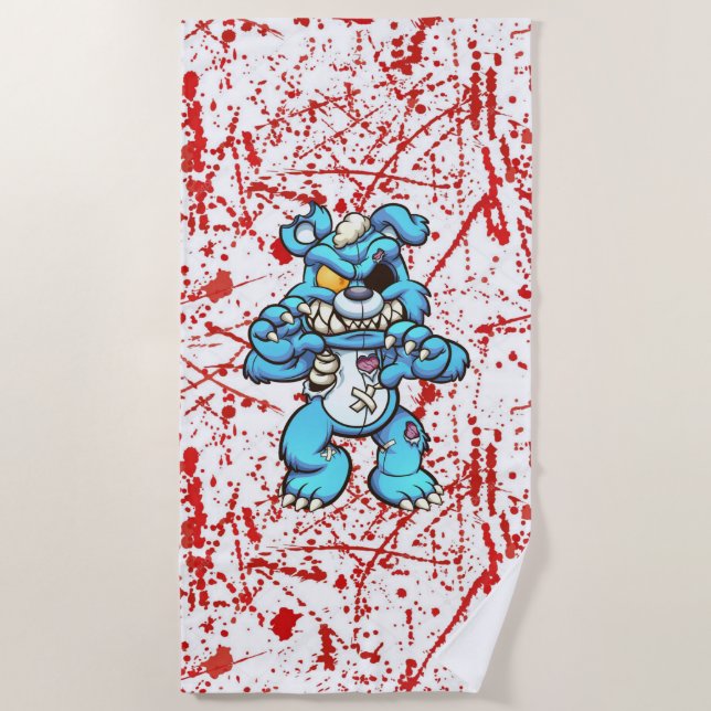 Serviette de plage de Scare Bear (Devant)