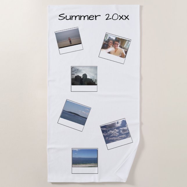 Serviette de plage de souvenirs de photo (Devant)