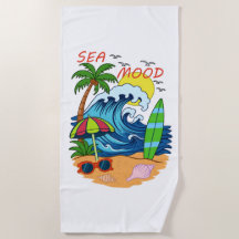Serviette de plage de style nautique